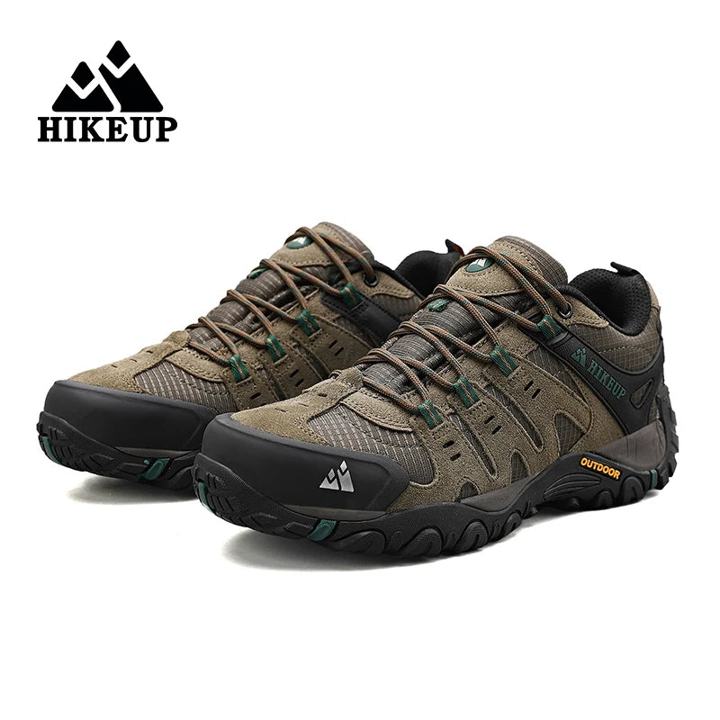 HIKEUP Men's Suede Leather Hiking Shoes – Outdoor Trekking